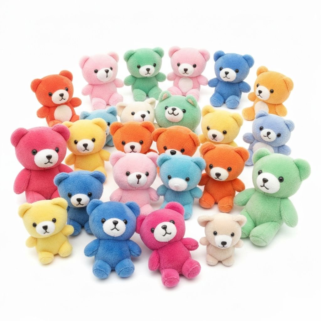 Assortment of cute plush toys